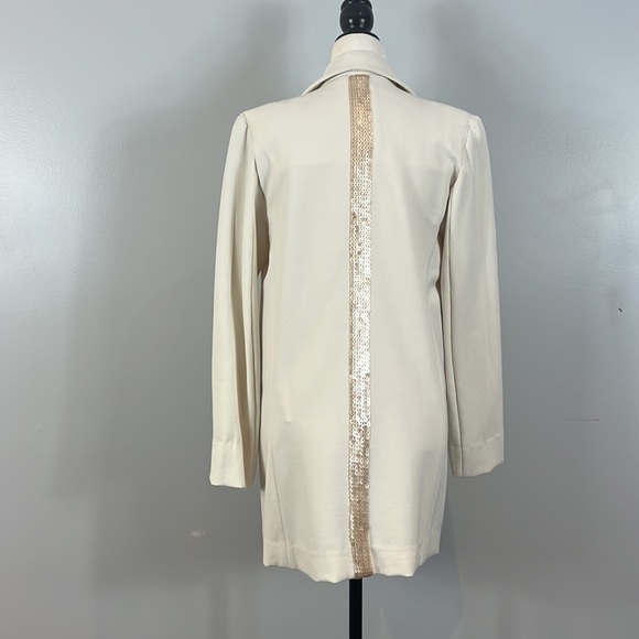 Silvia Tcherassi Pearl Single Breasted Blazer with Sequin Stripe to Centre Back - Picture 6 of 17